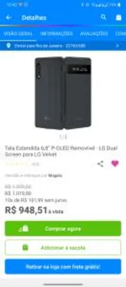 Tela Estendida 6,8” P-OLED Removível | R$ 949