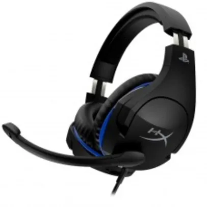 Headset Gamer HyperX Cloud Stinger, 50mm, PS5 e PS4, P3, Preto e Azul, HX-HSCSS-BK/AM