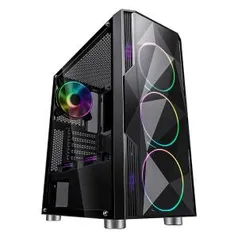 Gabinete Gamer Neologic Phantom NL-3401 C/ 3 Coolers RGB | R$ 300