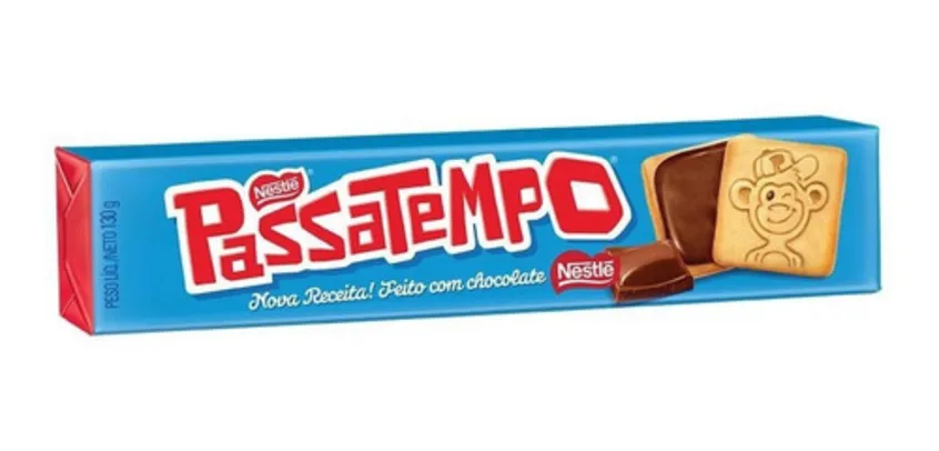 Biscoito Passatempo Recheado Chocolate 130g - R$ 1,6