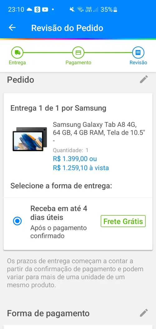 Imagem na descrição da promoção