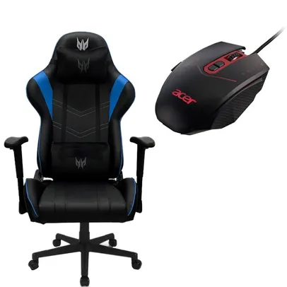 Kit Cadeira Gamer Predator Espuma D55 Com Mouse Gamer Acer Nitro 4200dpi