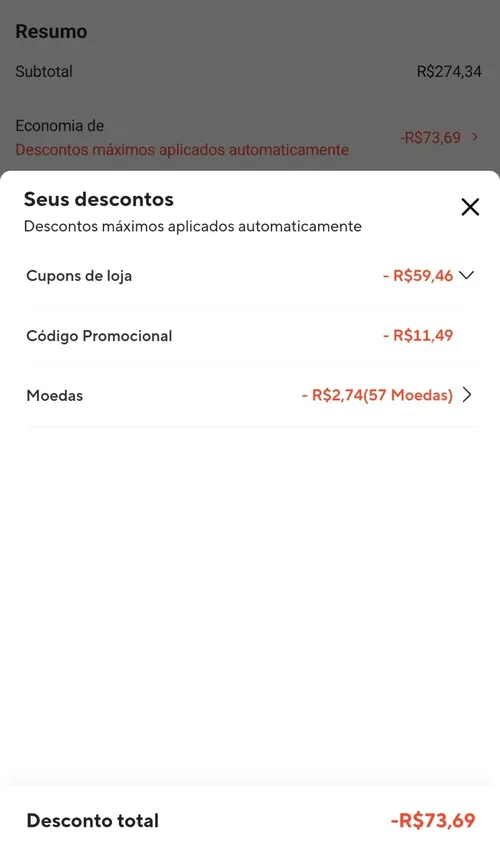 Imagem na descrição da promoção