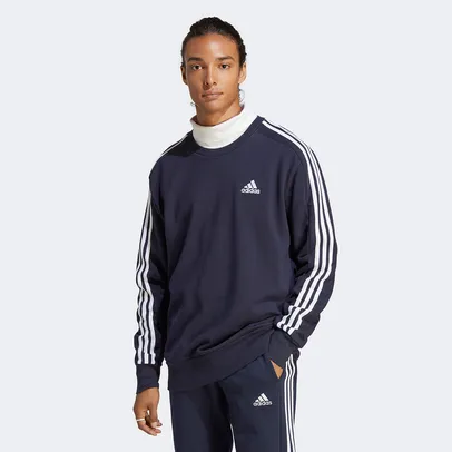 Blusa Moletom Adidas Essential 3 Stripes Masculina