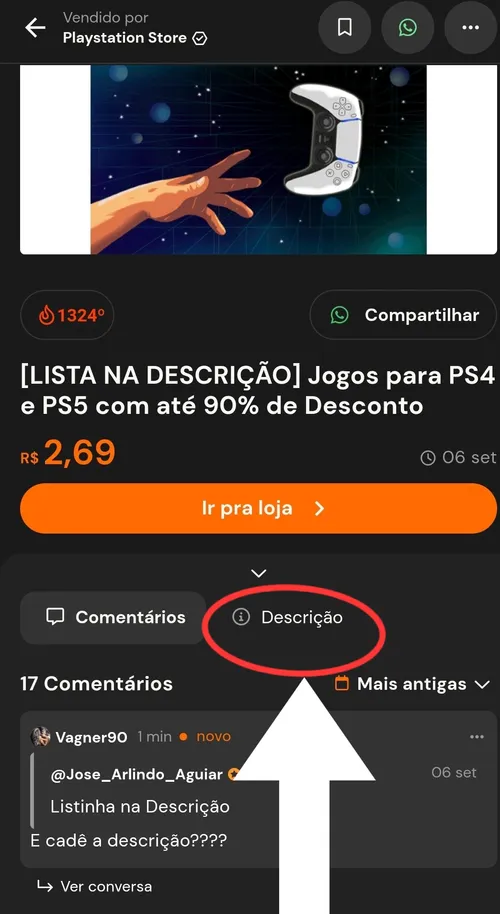 Imagen na descrição da promoção