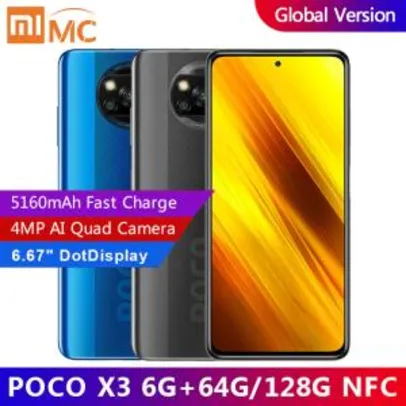 Smartphone POCO X3 NFC 6GB 64GB - Versão Global | R$1191