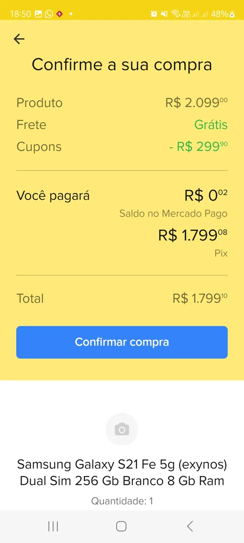 Imagem na descrição da promoção