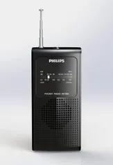 Radio Portatil com ALTO-FALANTE Interno AM/FM AE1500X/78 Preto Philips R$ 22