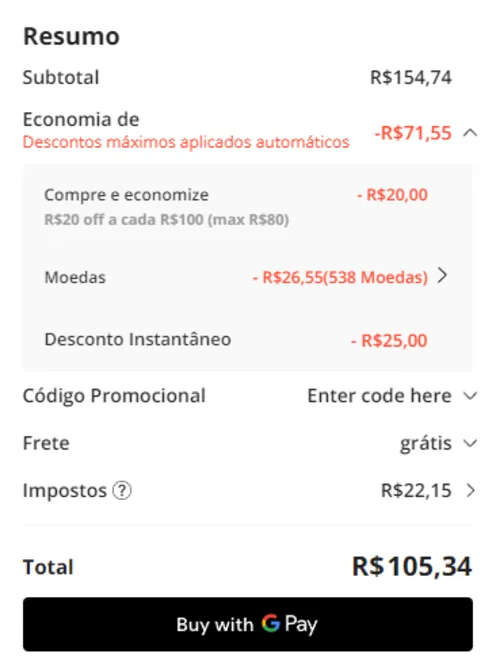 Imagem na descrição da promoção