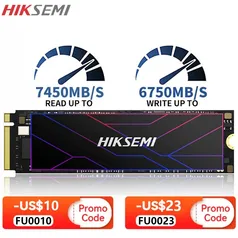 [MOEDAS + CUPONS] HIKSEMI SSD 1TB SSD M2 NVMe PCIe 4.0 7100 Mbps