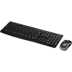 Kit Teclado e Mouse Logitech MK270 Sem Fio Black ABNT | R$140