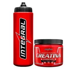 Kit Creatina Hardcore 150g + Squeeze IntegralMédica - R$20