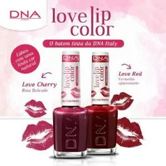 BATOM TINTA - LOVE LIP COLOR – KIT LOVE RED e LOVE CHERRY – DNA ITAL por R$  6