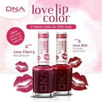 BATOM TINTA - LOVE LIP COLOR – KIT LOVE RED e LOVE CHERRY – DNA ITAL por R$  6