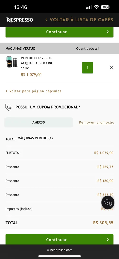 Imagem na descrição da promoção