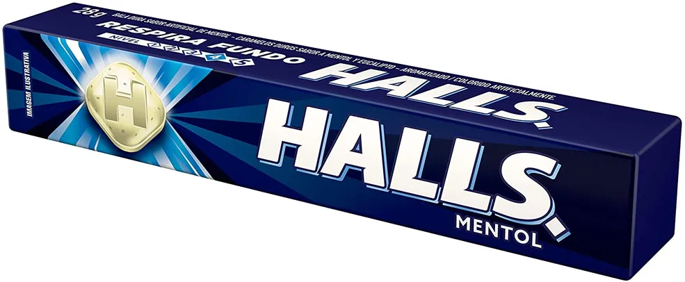 [PRIME] Bala Menta prata Halls Pacote 28g 