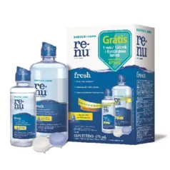 Renu fresh 355ml + 120 ml kit grátis + estojo para lentes