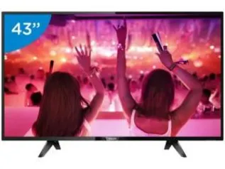 Smart TV LED 43" Philips 43PFG5102 Full HD 3 HDMI 2 USB Preto com Conversor Digital Integrado