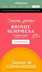 Voltou a promoção: Ganhe brinde surpresa em compras no site do Boticário