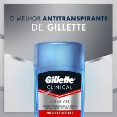 Desodorante Clear Gel Gillette Clinical Pressure Defense (04 unidades - Cada sai por R#16))