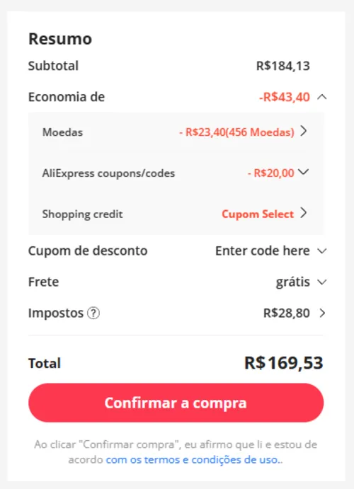 Imagem na descrição da promoção