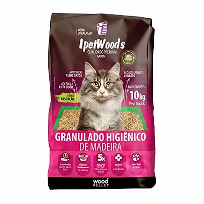 [PRIME] Granulado Higiênico de Madeira IPET Wood'S para Gatos 10kg IPET para Gatos