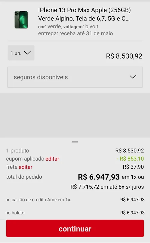 Imagem na descrição da promoção