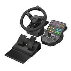 [PRIME] Volante, Pedais e Deck de Controle do Painel Lateral Heavy Equipment Bundle, Logitech G | R$1971