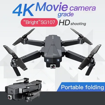 Mini drone dobrável com câmera 4K - SG107 | R$130