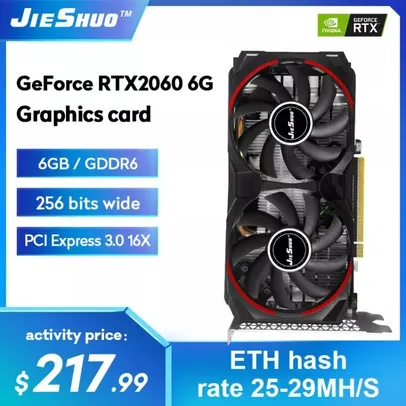 Placa de Vídeo RTX 2060 6GB Jieshuo