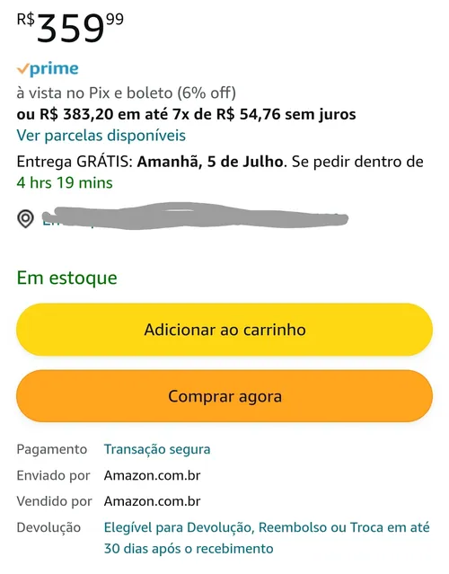 Imagem na descrição da promoção