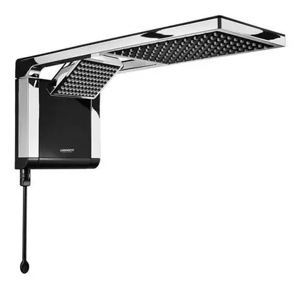 Chuveiro Elétrico Lorenzetti Acqua Ultra Duo preto - cromado 7800W