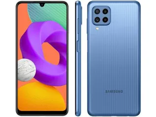 Smartphone Samsung Galaxy M22 128GB Azul 4G - 4GB RAM Tela 6,4” Câm. Quádrupla + Selfie 13MP - Samsung Galaxy - Magazine Luiza