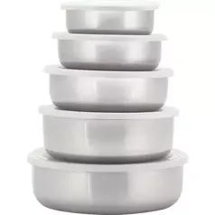 [R$24,49 AME SC] Conjunto de Potes 5 peças - La Cuisin