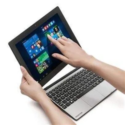 [PONTO FRIO]Notebook 2 em 1 Touch Positivo Duo ZX3040 com Intel® Atom™ Quad Core, 1GB, 16GB SSD, Leitor de Cartões, Mini HDMI, Bluetooth, LED 10.1" e 