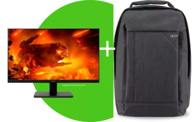 Monitor Acer Zeroframe 27"; IPS FHD 75hz 4ms 1HDMI V277 Bix + Mochila Acer para Notebook 15,6" Gray Dual Tone water resist