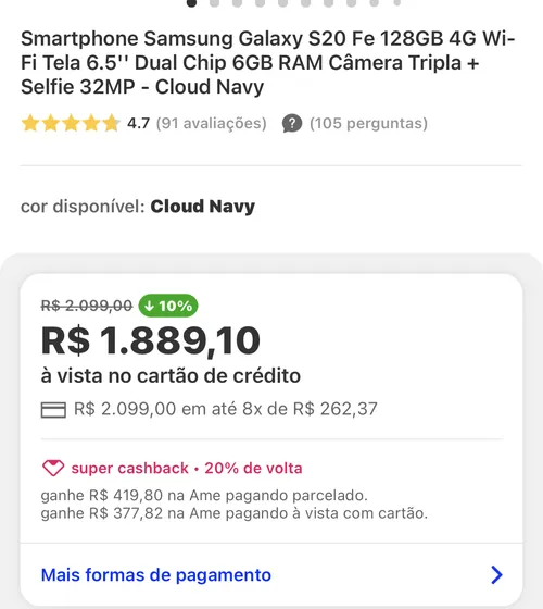 Imagem na descrição da promoção