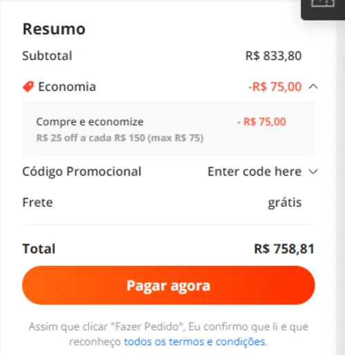 Imagem na descrição da promoção