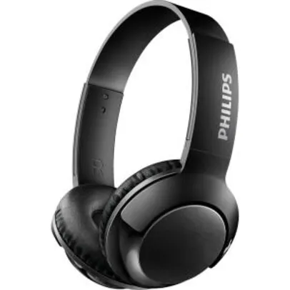 Fone de Ouvido Philips Bluetooth Preto Sem Fio Shb3075bk/00 Bass+ On Ear - Preto | R$165