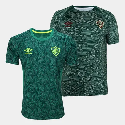 Kit Camisa Fluminense 24/25 sn° Treino + Camisa Fluminense 24/25 sn° Aquecimento Umbro Masculina