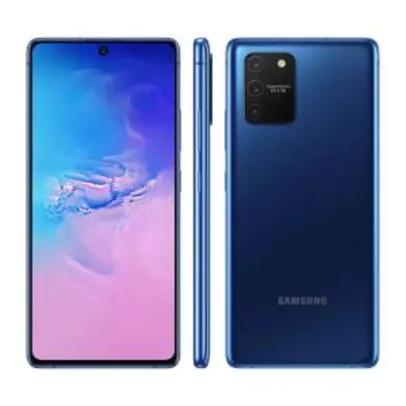 Galaxy S10 Lite Azul 128GB, 6GB RAM, Tela Infinita de 6.7", Leitor Digital na Tela, Câmera Traseira Tripla e Android 10.0 R$2.000