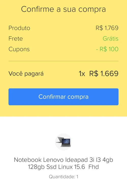 Imagem na descrição da promoção