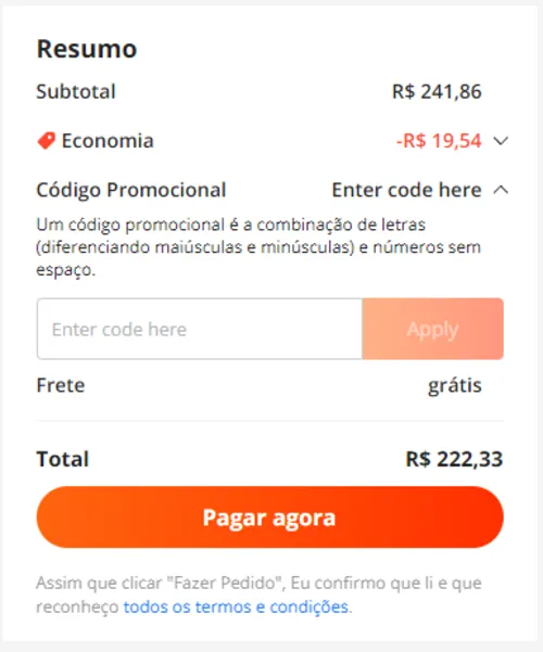 Imagem na descrição da promoção