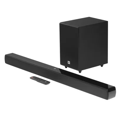 Soundbar JBL JBLSB140BLKBR, Bluetooth, 60W RMS, Subwoofer, HDMI, Dolby Digital, Controle Remoto, Preto 