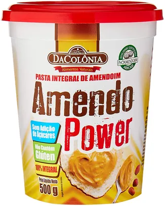 [Prime] Amendopower Pasta De Amendoim Integral Zero 500G | R$12 - min de 2 unidades
