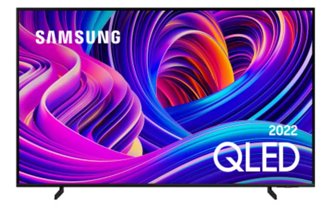 Smart TV Samsung 55" QLED 4K 55Q60B 2022 Tecnologia de Pontos Quânticos Som em Movimento