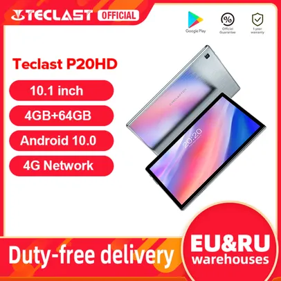 Teclast P20HD 10.1" Android 10 Tablet 1920x1200 SC9863A Octa Core 4GB 