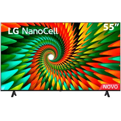 Smart Tv 55 4k Lg Nanocell 55nano77sra Bluetooth, Thinq Ai, Alexa, Google Assistente, Airplay, 3 Hdm