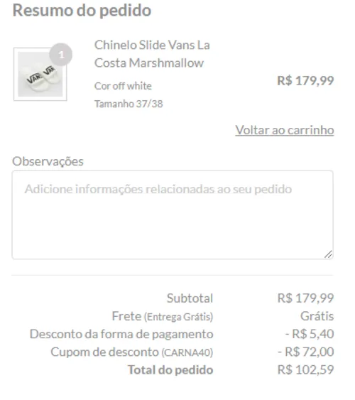 Imagem na descrição da promoção