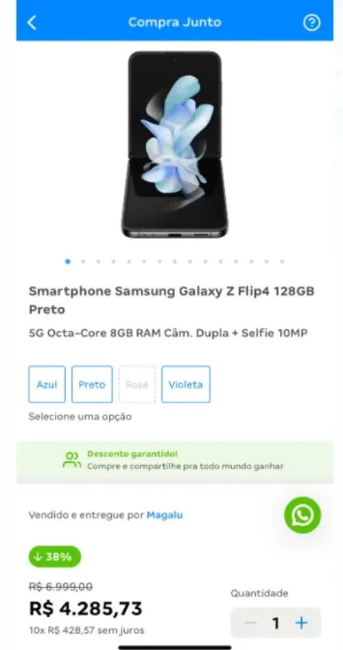 Imagem na descrição da promoção